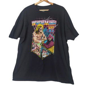Wrestlemania VI Mens 2X T Shirt Black Short Sleeve Macho Man Jake The Snake
